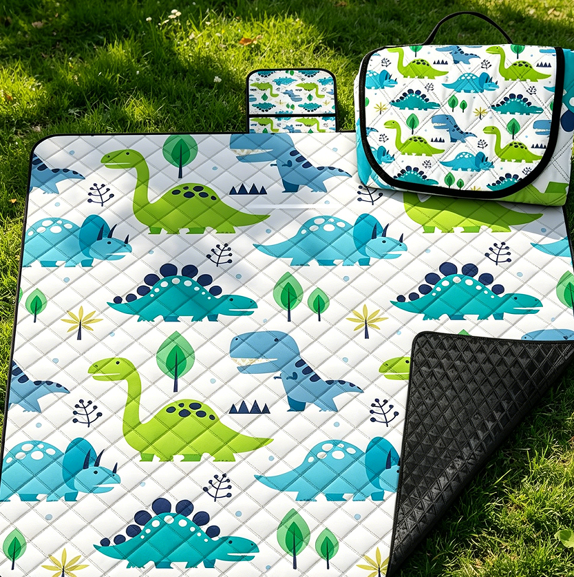 Extra-Large Machine-Washable Picnic Blanket (Dinosaur)