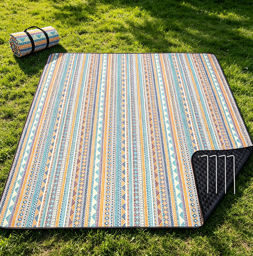 Extra-Large Waterproof Sand-Resistant Blanket (Orange)