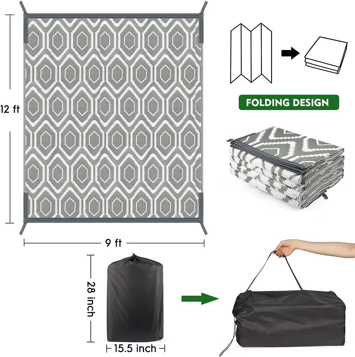 Weather-Resistant Reversible Camping Rug - Image 2