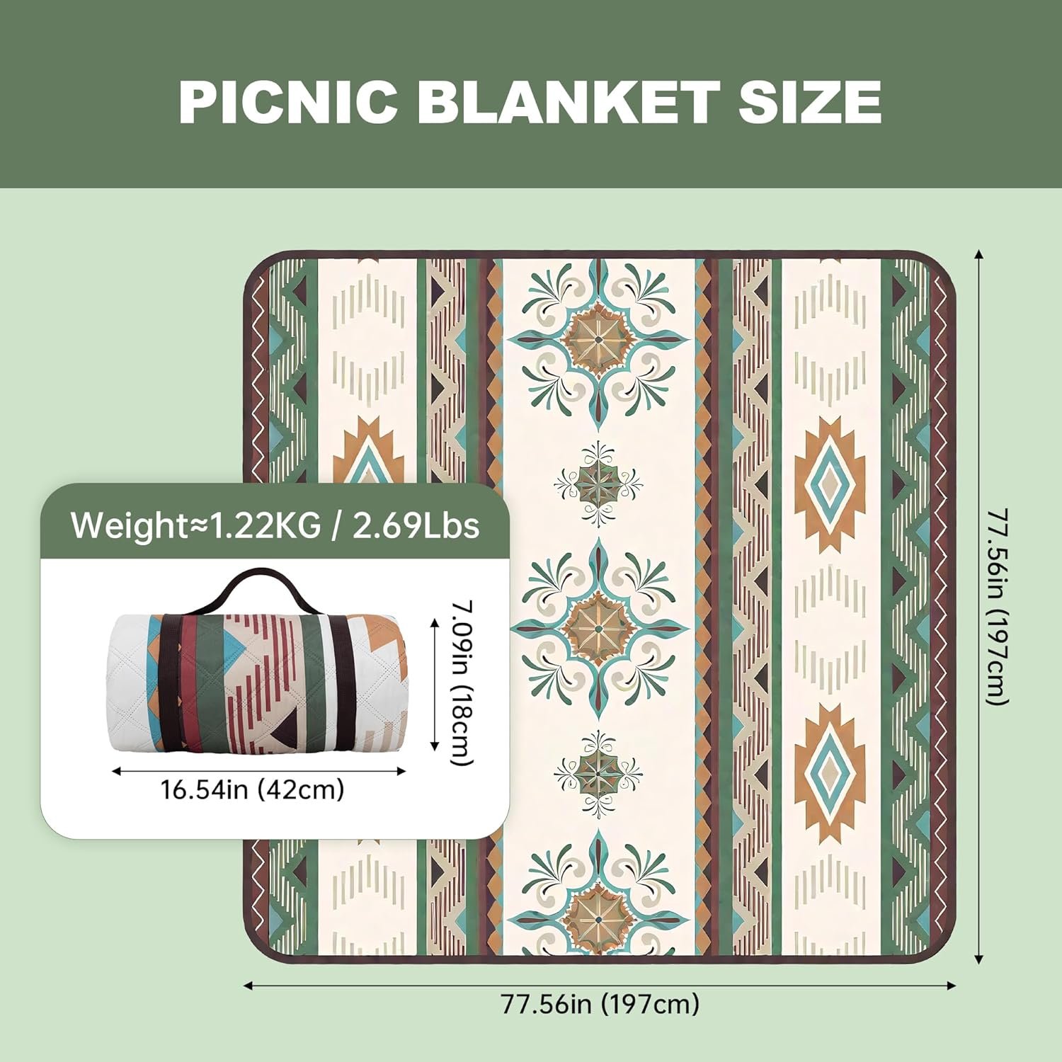 Large Waterproof Foldable Picnic Blanket - Image 2
